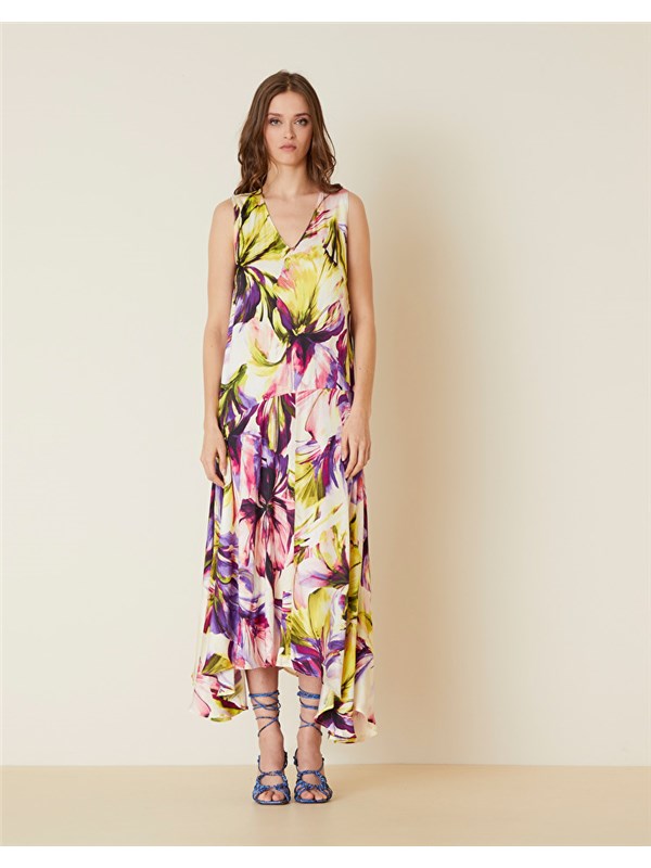 Manila Grace Midi dress Yellow