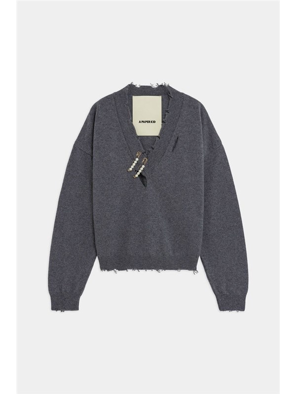 A PAPER KID Maglia Grigio