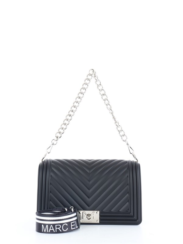 MARC ELLIS N.Y. Shoulder bag Black silver