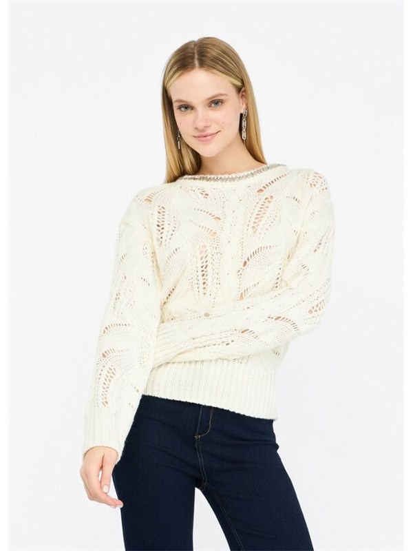 LIU  JO Maglia Bianco lana