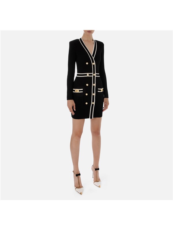 Elisabetta Franchi Short dress Black / Butter