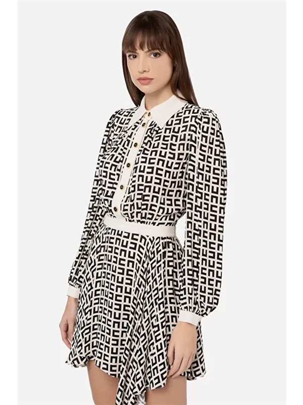 Elisabetta Franchi Short dress Butter / Black