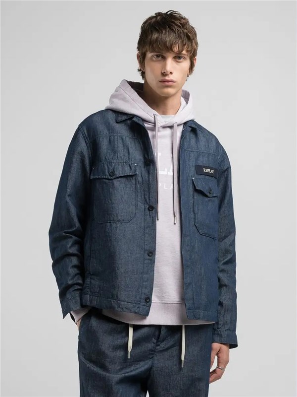 REPLAY Coat Dark blue