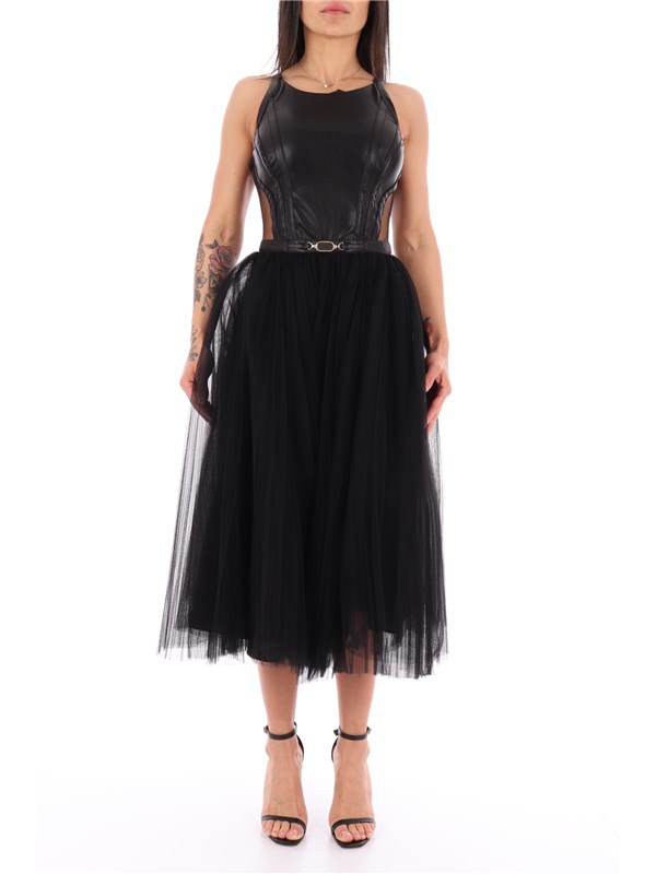 Elisabetta Franchi Midi dress Black