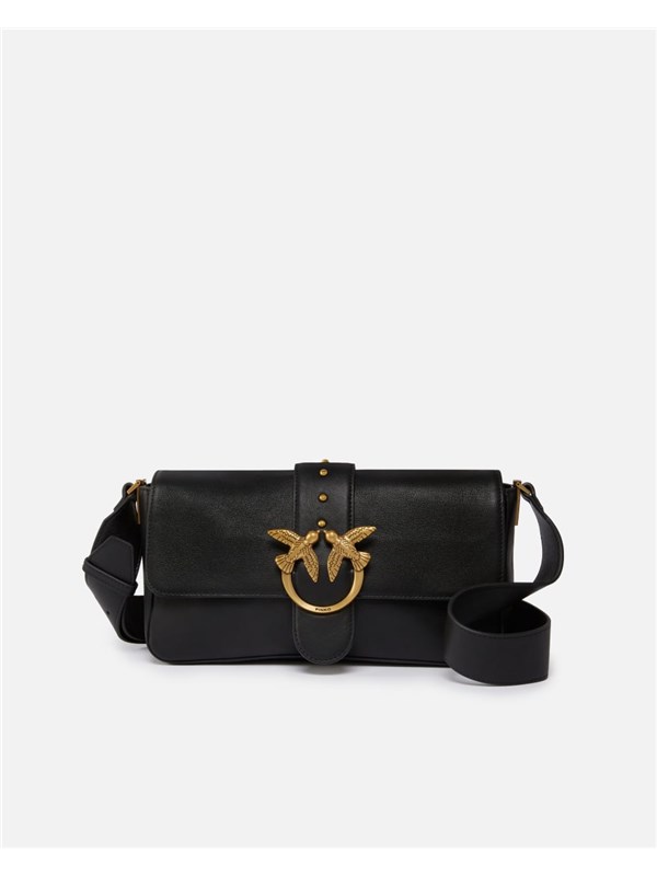 Pinko Pelletteria Borsa a spalla Nero/antique gold
