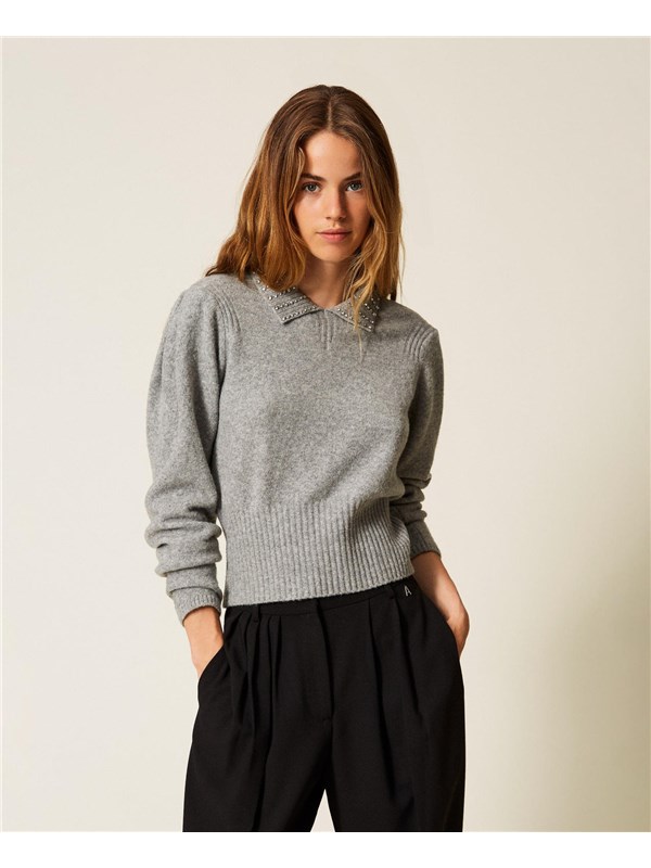 ACTITUDE by TWINSET Maglia Grigio chiaro melange