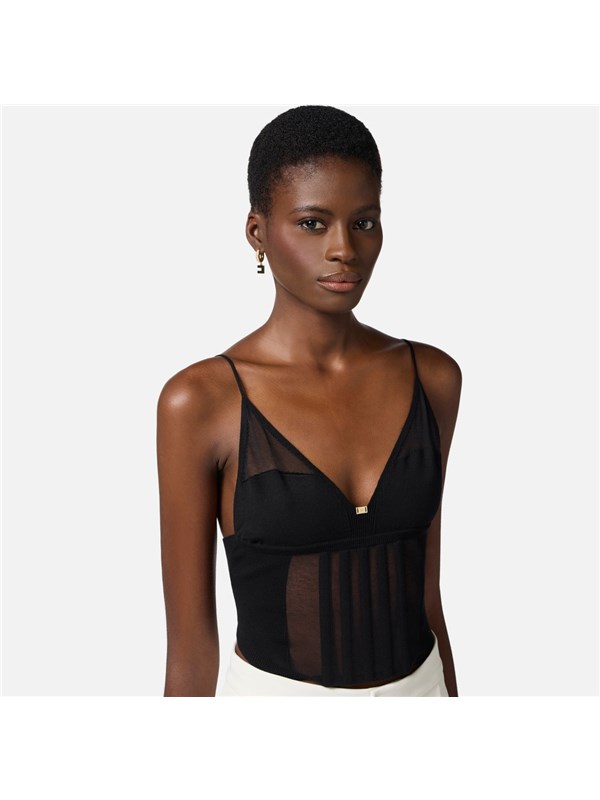 Elisabetta Franchi Top Nero