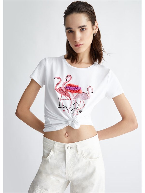 LIU  JO T-shirt Bco flamingo lj