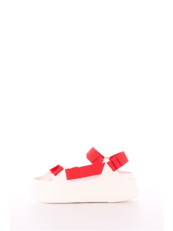 The Fly Gummy Sandals Red / white