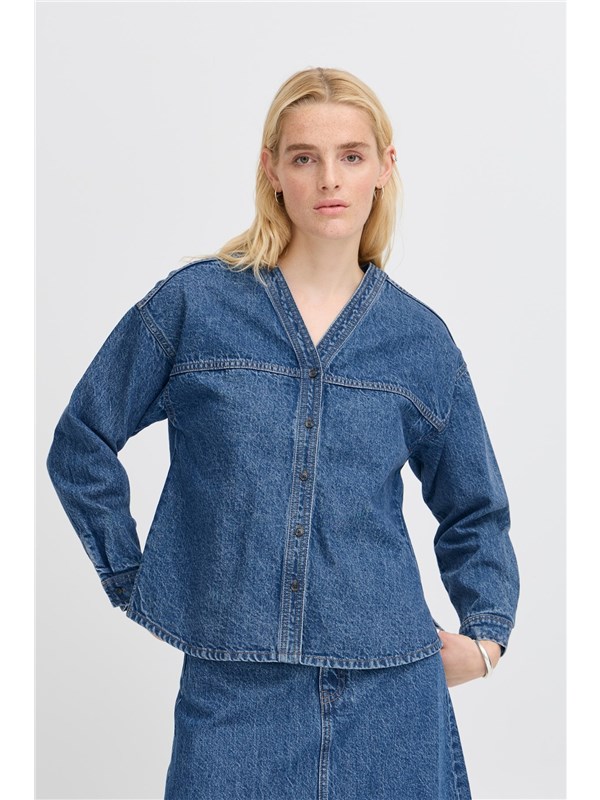 ICHI Camicia Medium blue