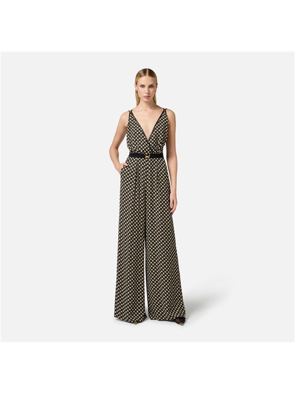 Elisabetta Franchi Tuta Nero/burro/curry