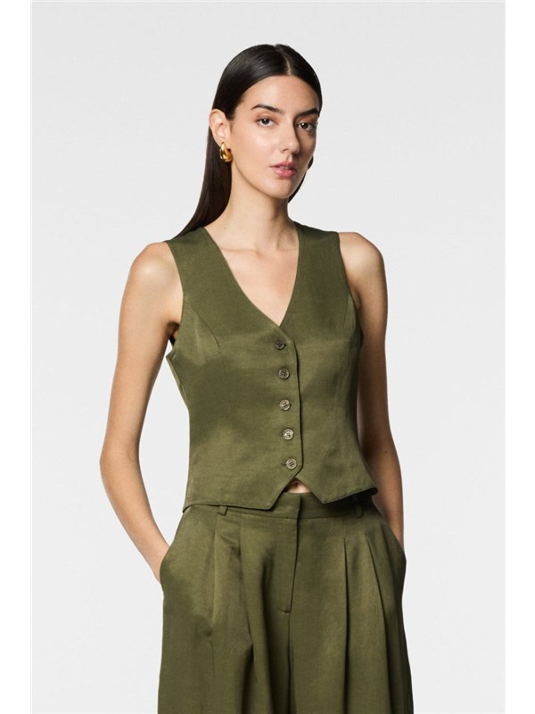 NENETTE Gilet Verde militare