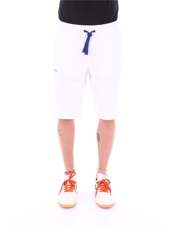 Blauer Bermuda shorts Optical white