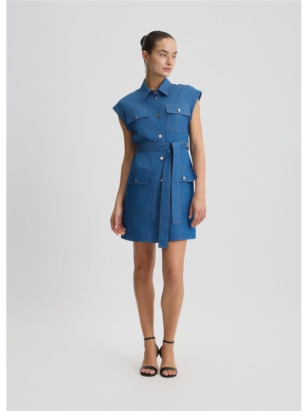 LIU  JO Abito Chemisier Denim blue dk.champy w.