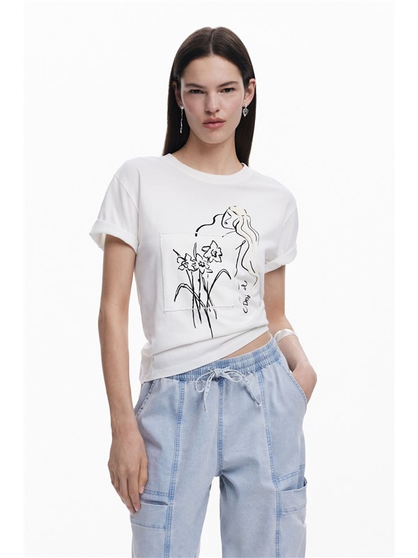 Desigual T-shirt Blanco