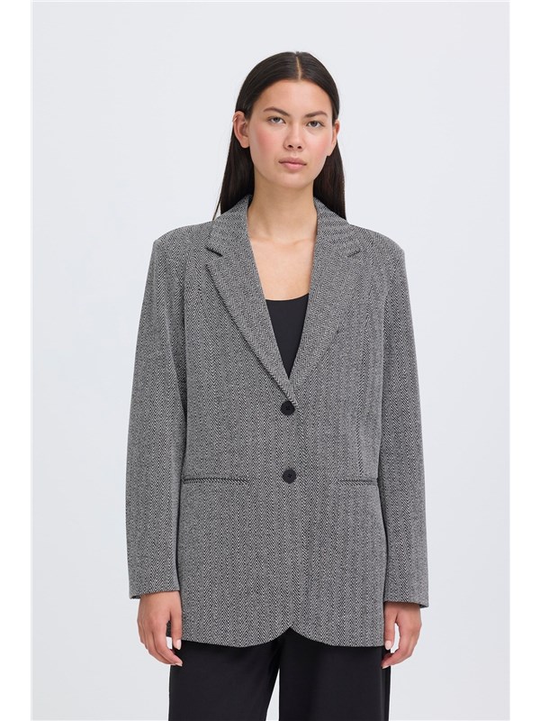 ICHI Giacca Black/white herri