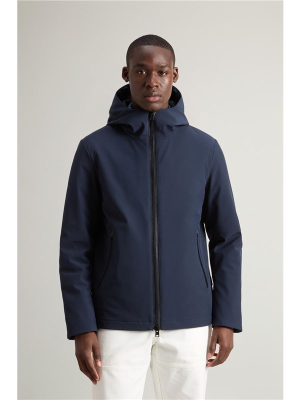 Woolrich Giubbino Melton blue