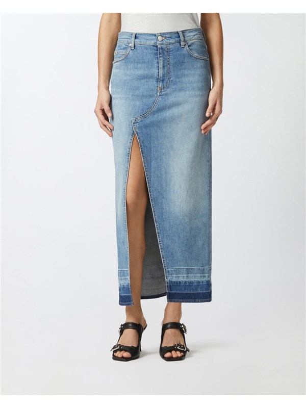 Pinko Pelletteria Gonna Denim chiaro