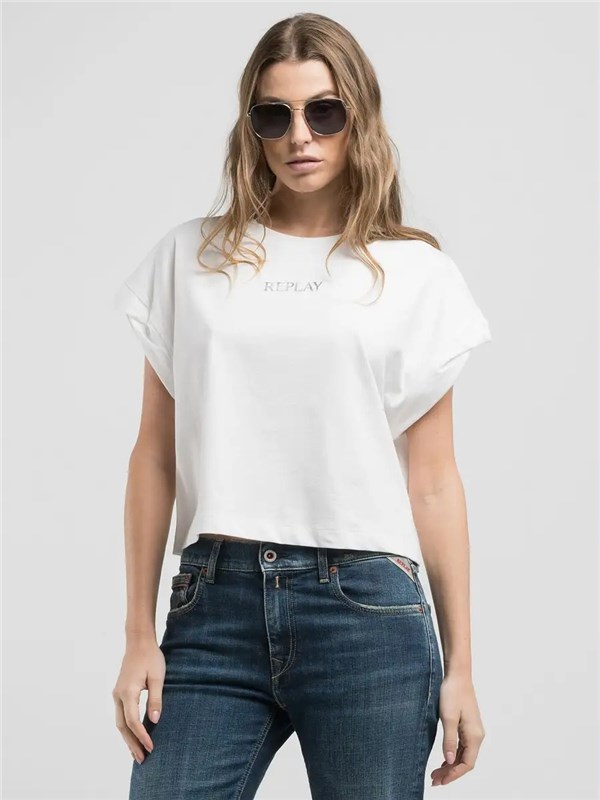 REPLAY T-shirt Natural white