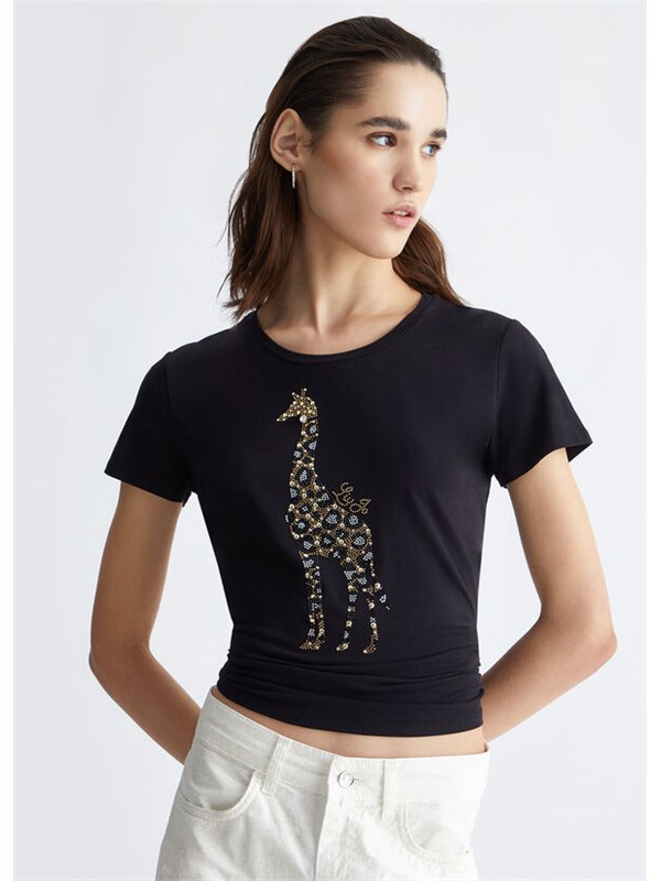 LIU  JO T-shirt Nero giraffe lj