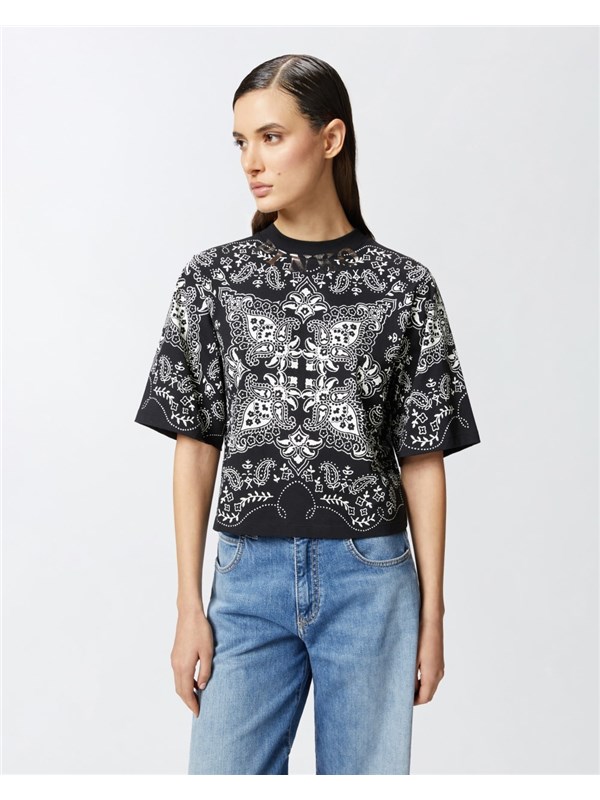 Pinko T-shirt Multi nero/ecru/argento
