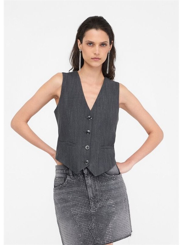 LIU  JO Gilet Denim grey tailoring w.