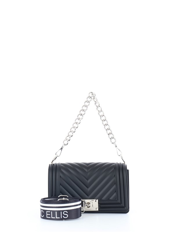 MARC ELLIS N.Y. Shoulder bag Black silver