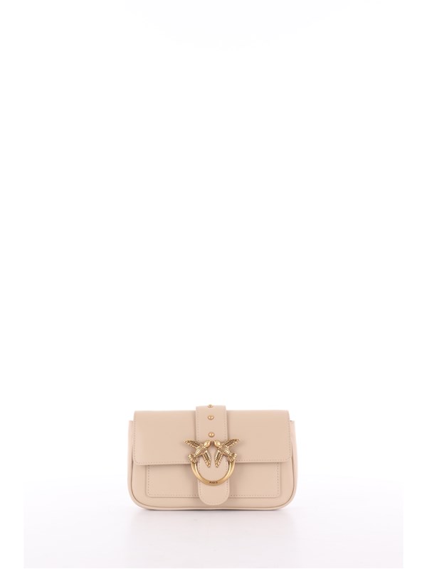 Pinko Pelletteria Borsa A Tracolla Beige-grigio/fumo-antique