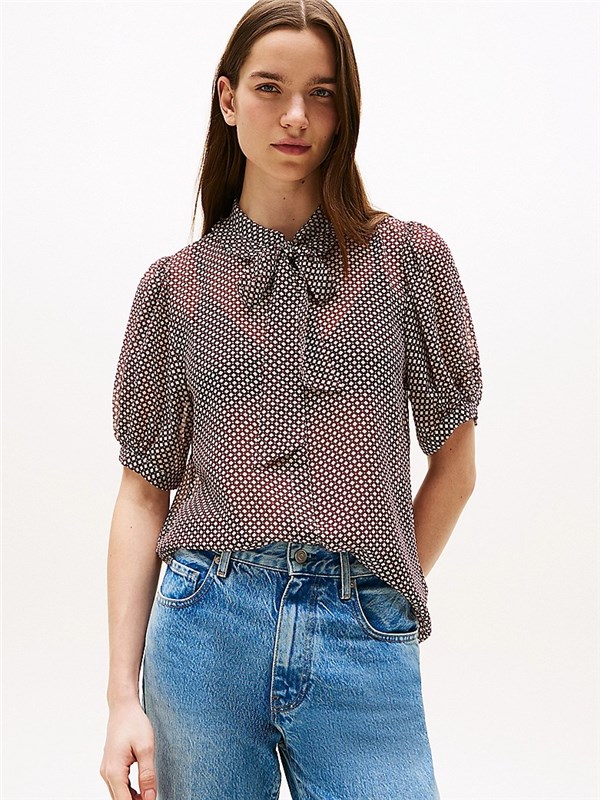 Tommy Hilfiger Camicia Mini geo primary red
