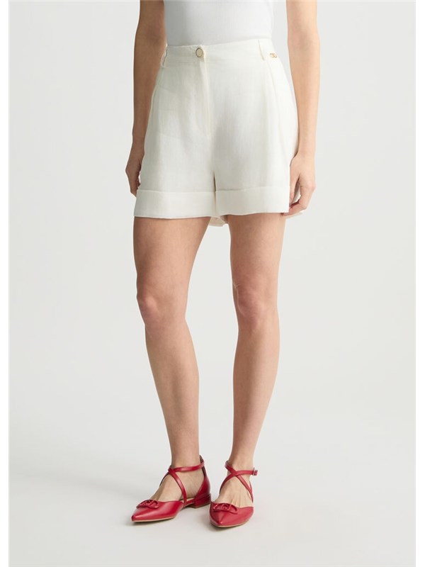 LIU  JO Shorts Bianco lana