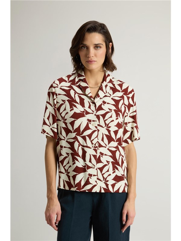 Woolrich Camicia Red leaf