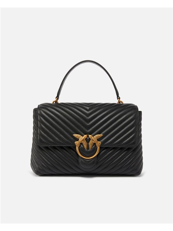 Pinko Pelletteria Borsa A Tracolla Nero/antique gold