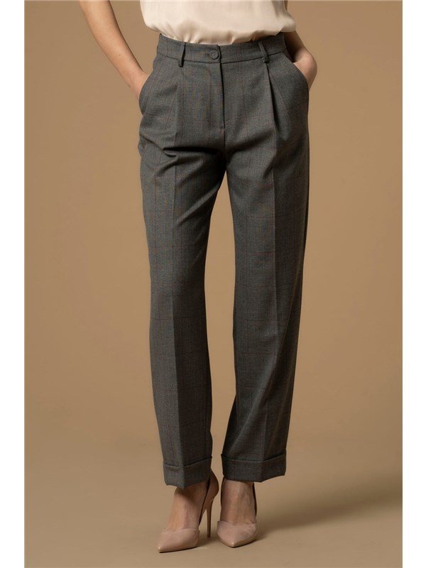 Kocca Pantalone Fant.grigio/bordeaux