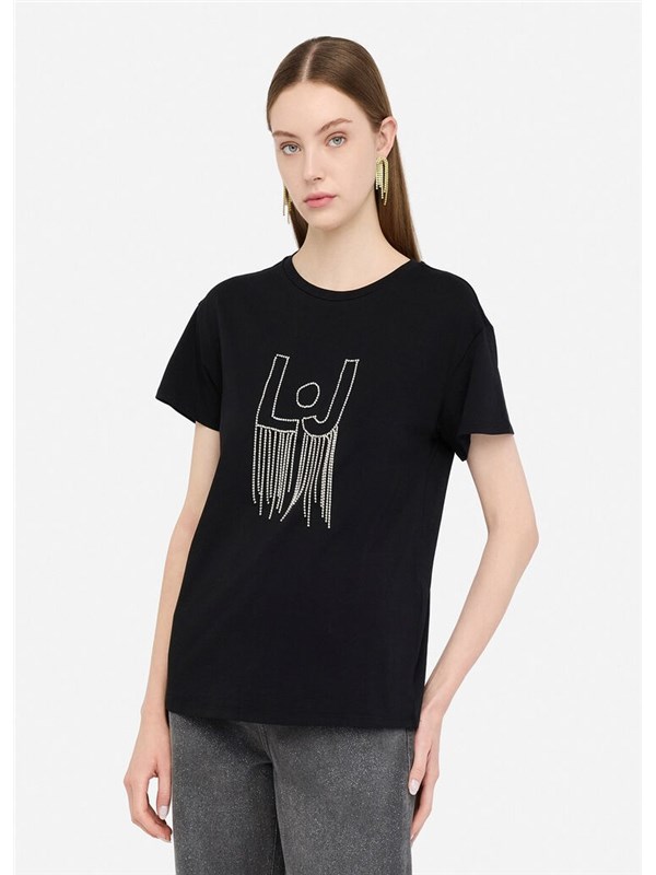 LIU  JO T-shirt Nero/lj chain
