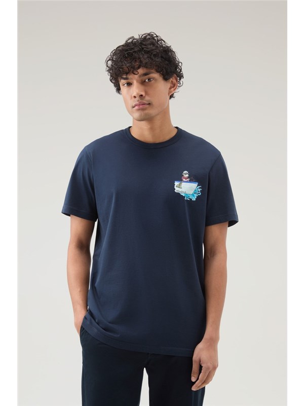 Woolrich T-shirt Melton blue