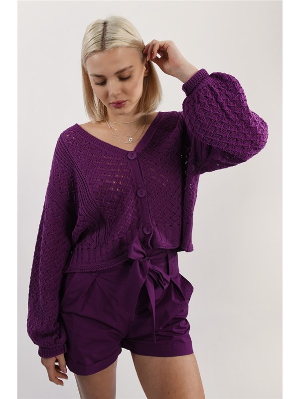 Molly Brachen Cardigan Purple