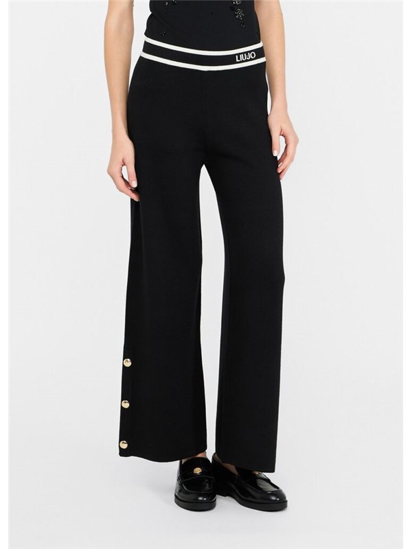 LIU-JO SPORT Pantalone Nero/bianco latte