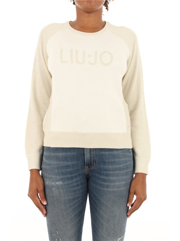 LIU-JO SPORT Sweater Snow white / light gold