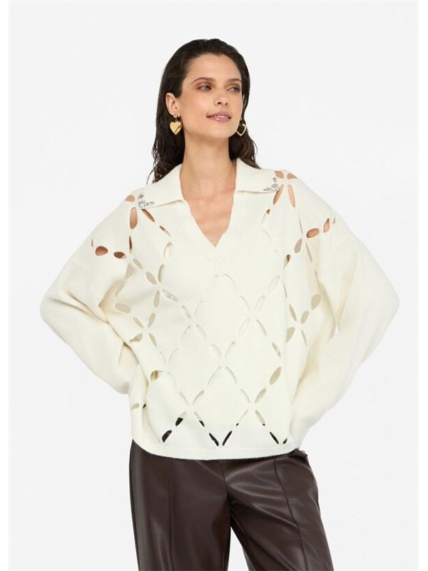 LIU  JO Maglia Bianco lana