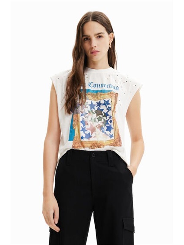 Desigual T-shirt Blanco