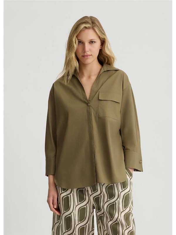 LIU  JO Camicia Gr.moss/gr.moss.cabl
