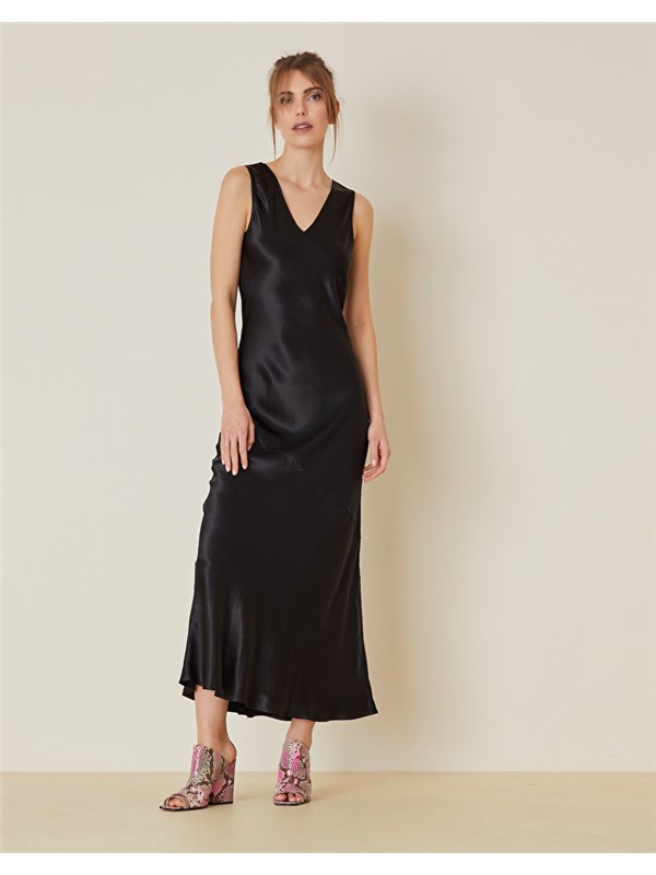 Manila Grace Long dress Black