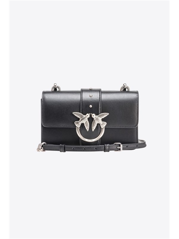 Pinko Pelletteria Borsa A Tracolla Nero/old silver