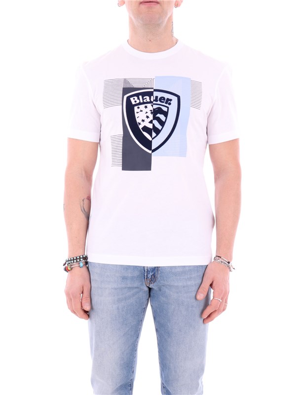 Blauer T-shirt Optical white