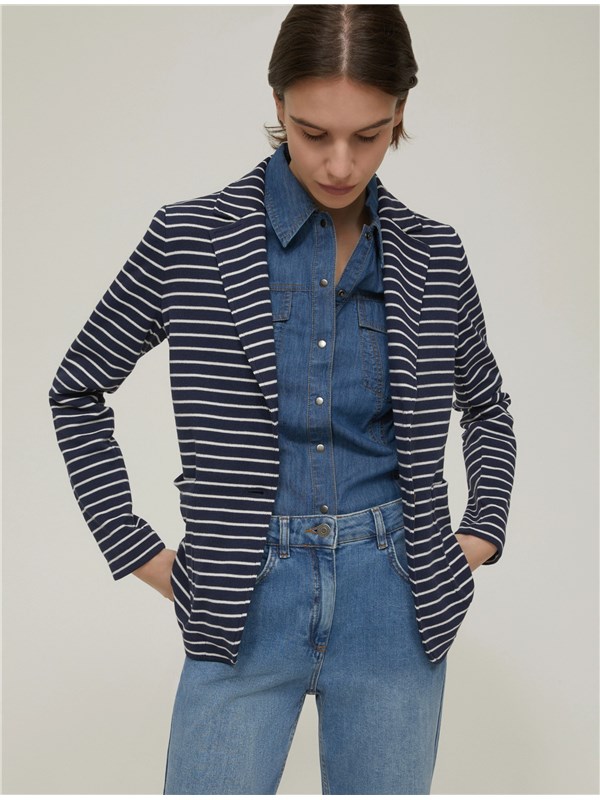 PENNYBLACK Giacca Riga blu/avorio