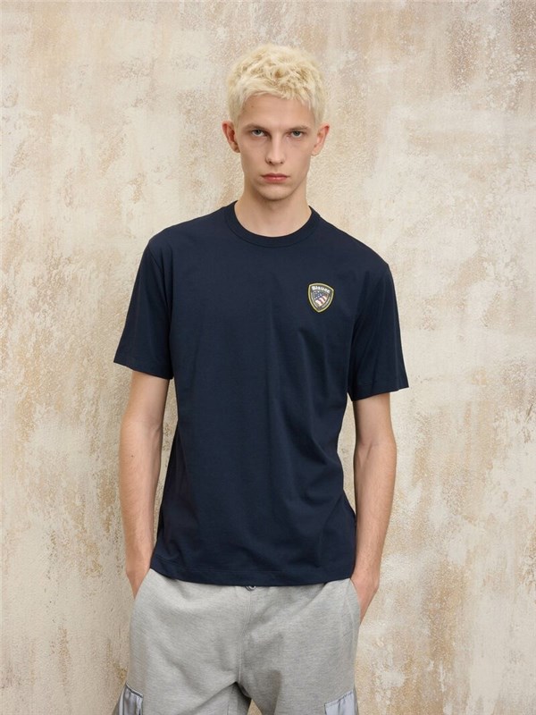 Blauer T-shirt Blue