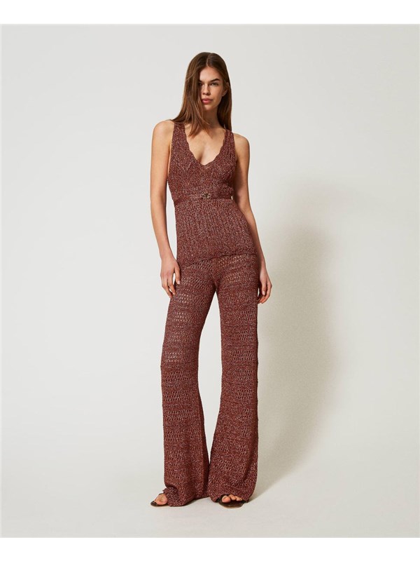 TWINSET Pantalone Amber brown lurex