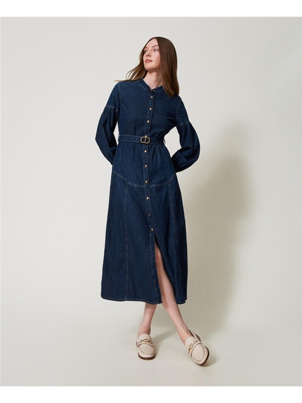 TWINSET Abito Chemisier Denim medio