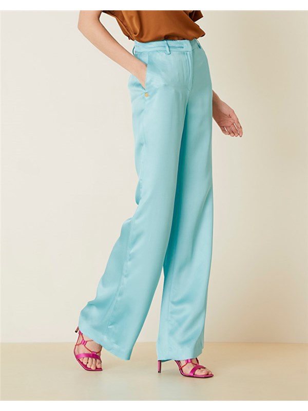 Manila Grace Pantalone Turquoise