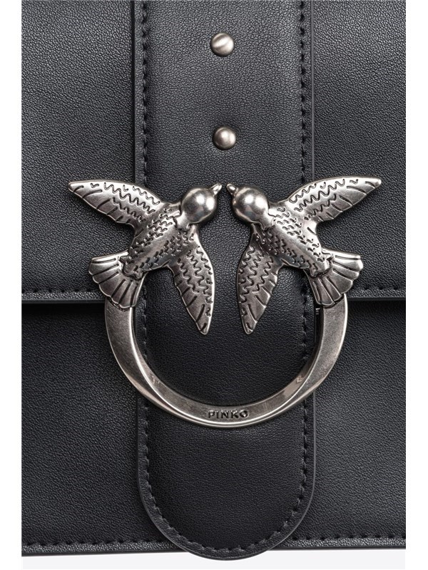 Pinko Pelletteria Borsa A Tracolla Nero/old silver
